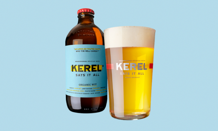 Kerel Organic Wit flesje en glas Kerel Organic Wit flesje en glas